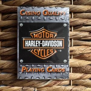 Harley-Davidson Black and Orange Playing Cards